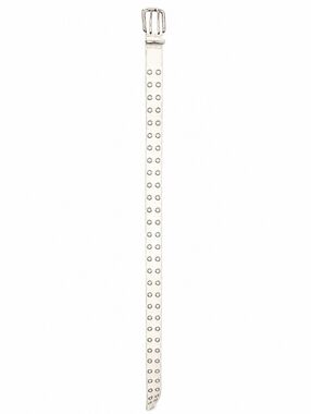 Hot Topic Women's Faux Leather White Double-Row Grommet Studded Belt Size XL